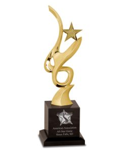 Artistic Gold Star Crystal Award